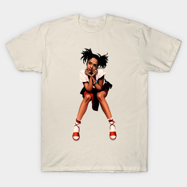 Lauryn Hill Vintage Halftone Pop Art T-Shirt by Mr.FansArt